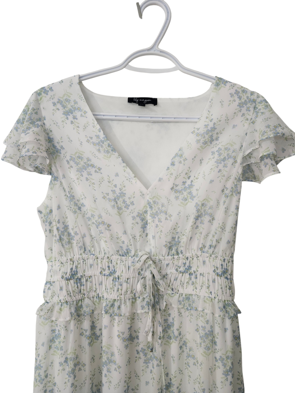Floral Cottagecore Coquette Boho Western Maxi Dress with Smocked Waist - M - Picture 2 of 12